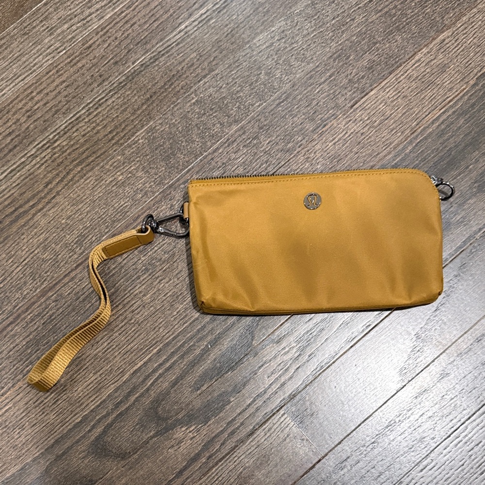 Burnt Caramel Wristlet Clutch